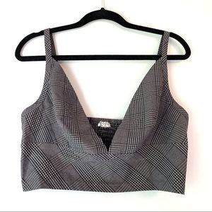 Intimately Free People Glen Check Plaid Crop Top